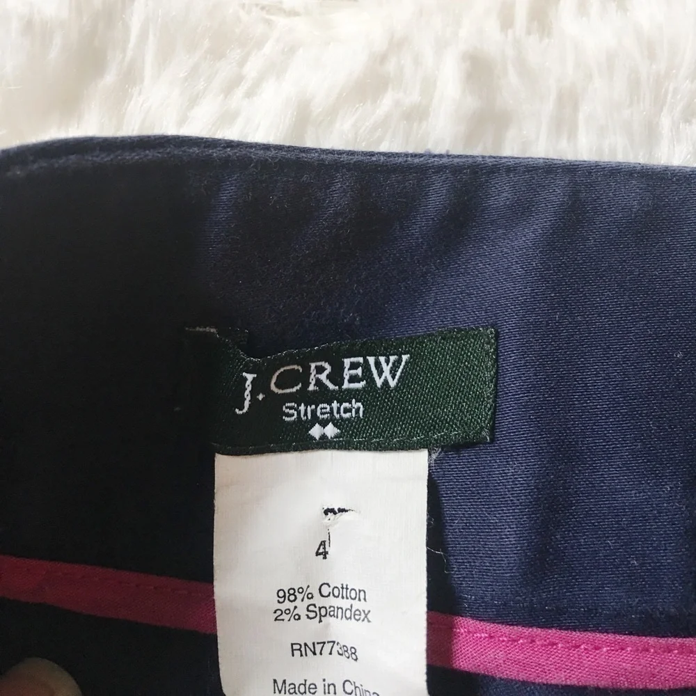 J Crew Blue Skirt Handy Pockets Button Accents sz4